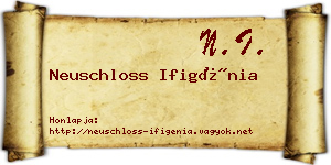 Neuschloss Ifigénia névjegykártya